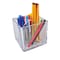 Azar Displays Cube Pencil Holder with Divider 5'' W x 5'' D x 5'' H 556358-GS-1PK - alternate 2